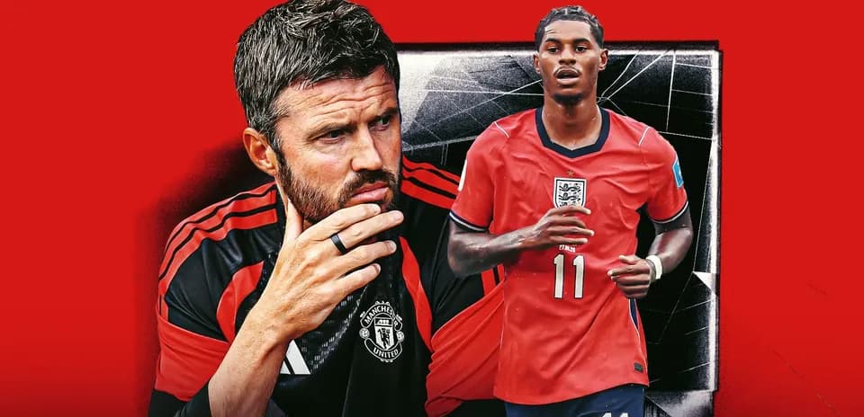 Entraîneur et joueur en maillot d'Angleterre sur fond rouge
