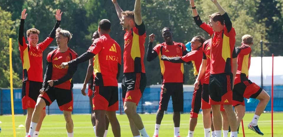 Entraînement de l'équipe belge de football