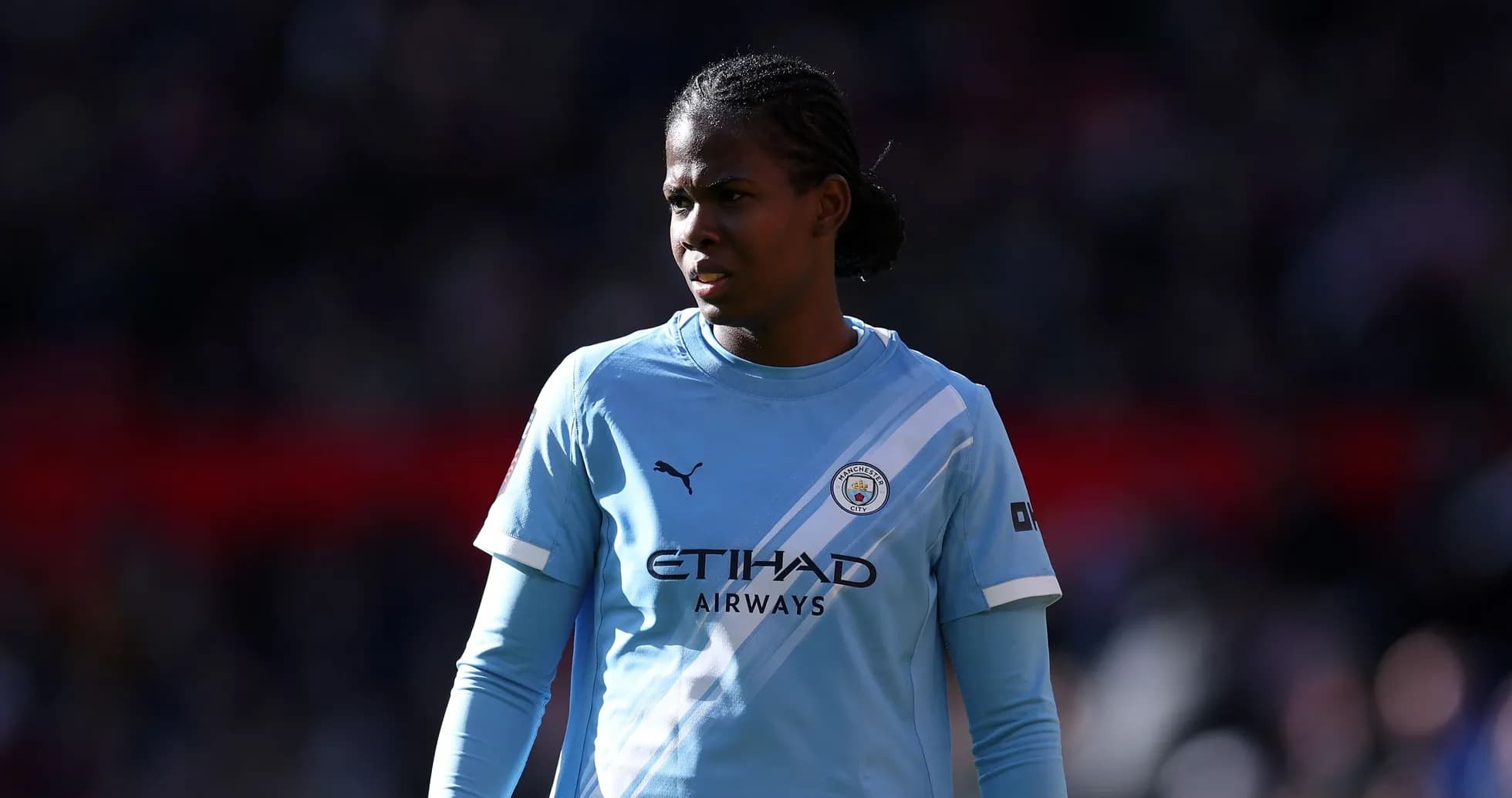 Joueuse de Manchester City en tenue de match