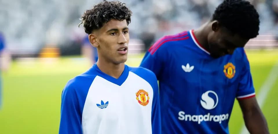 Joueurs de Manchester United lors de l'échauffement