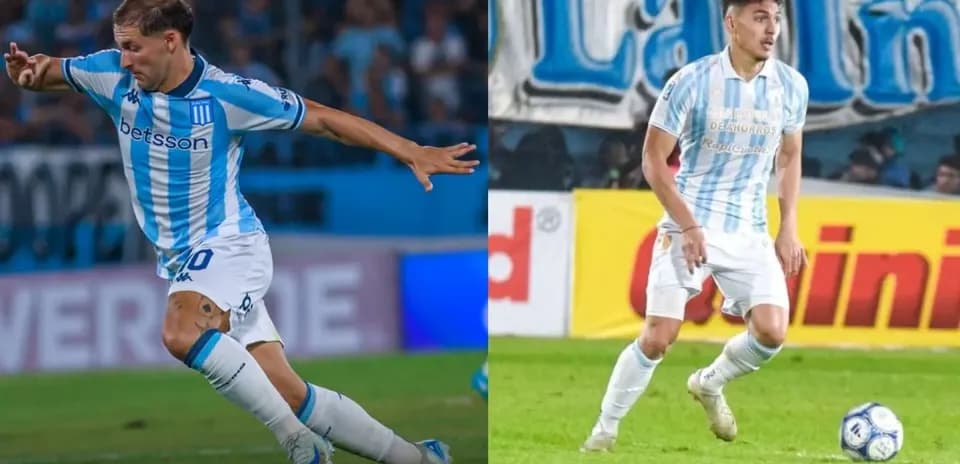 Deux joueurs de Racing Club en action