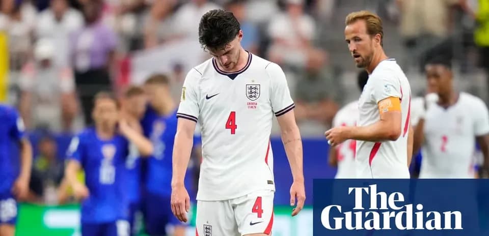 Joueurs anglais déçus après un match de football
