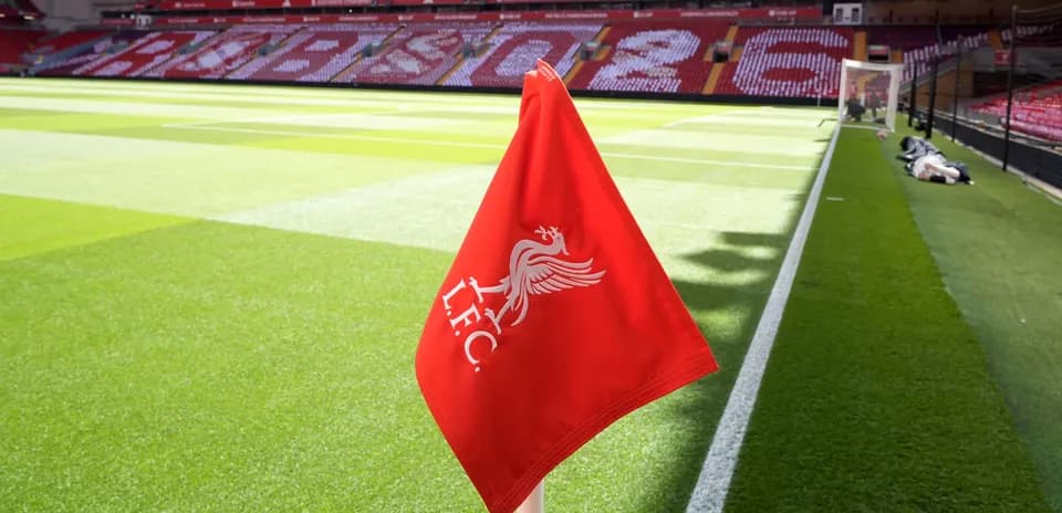 Drapeau de corner de Liverpool au stade Anfield