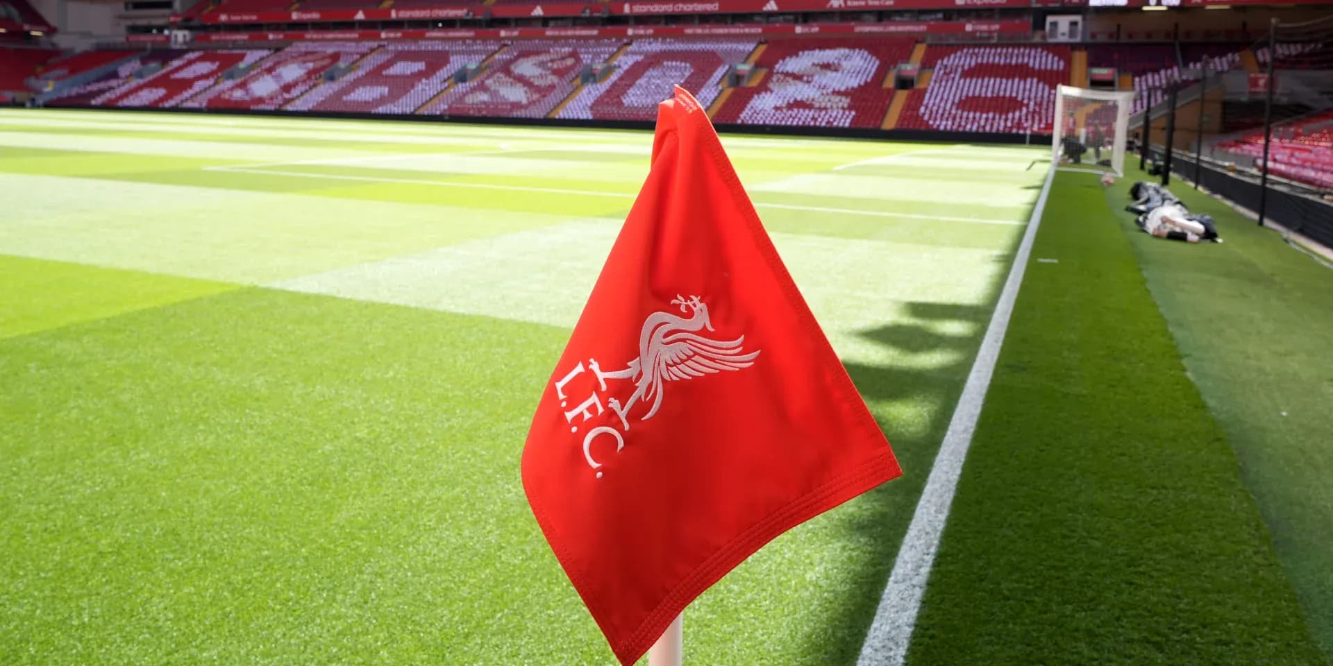 Drapeau de corner de Liverpool au stade Anfield