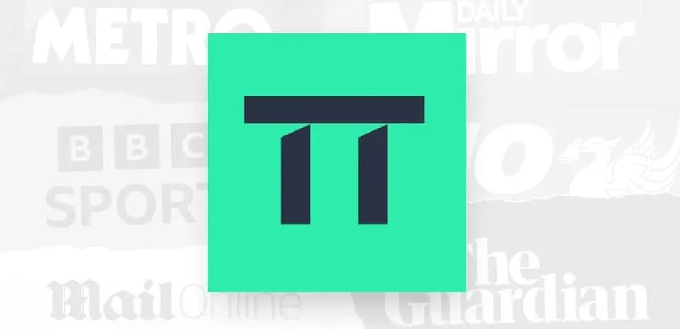 Logo sur fond vert avec lettres stylisées