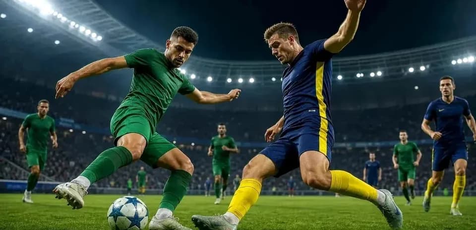 Deux joueurs en compétition pour le ballon