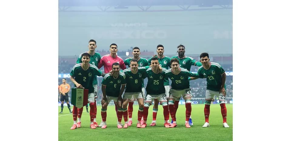 Équipe du Mexique avant le match
