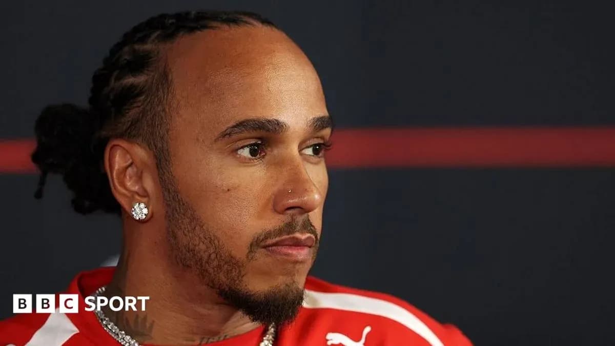 Lewis Hamilton during a press conference