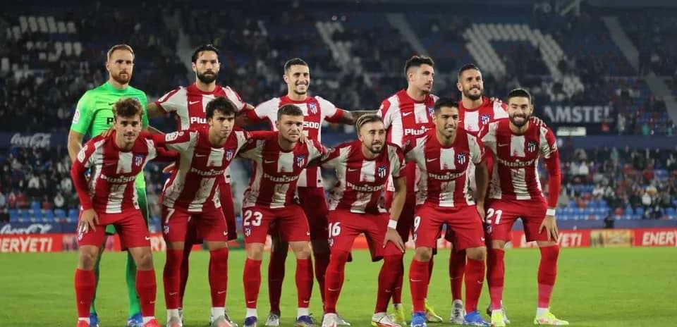 Équipe d'Atletico Madrid avant le match