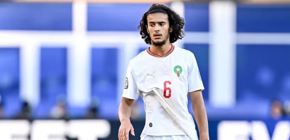 Joueur marocain sur le terrain lors d'un match