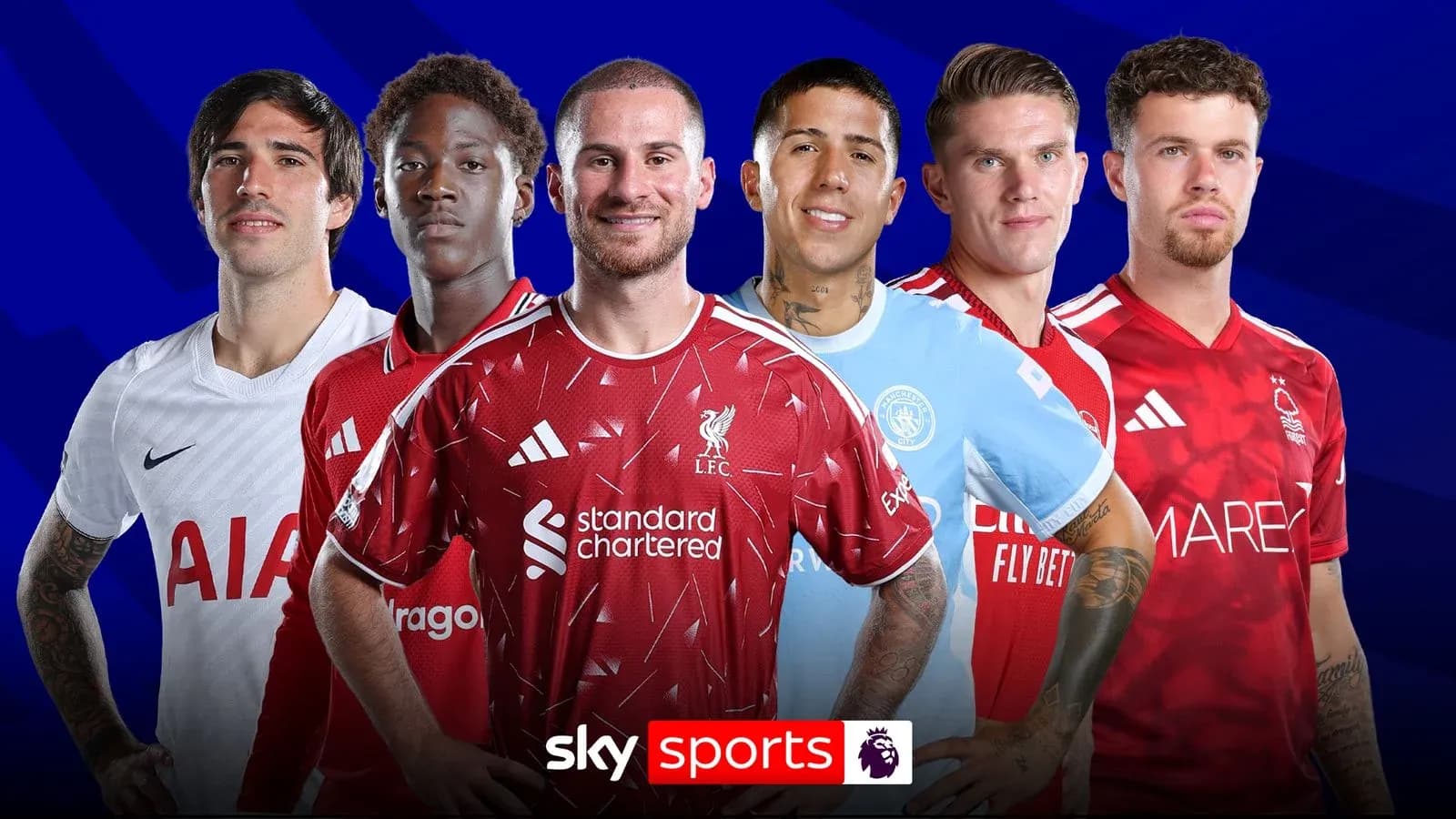 Joueurs de football en maillots d'équipes différentes