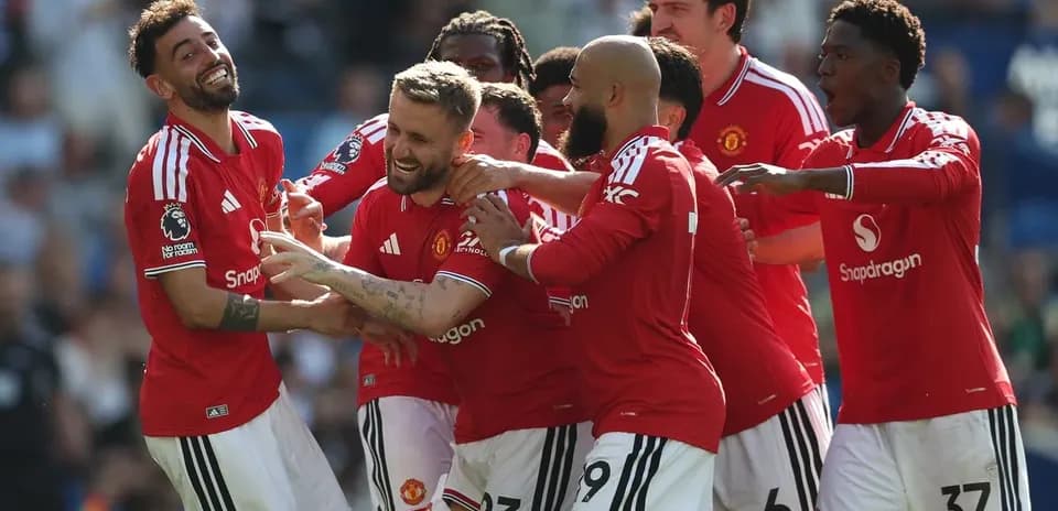 Joueurs de Manchester United célébrant un but