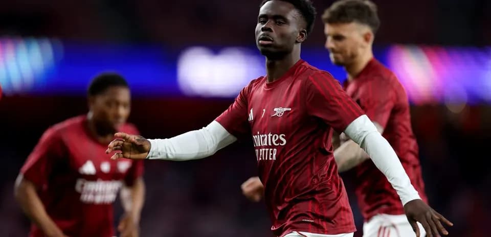Joueurs d'Arsenal s'échauffant avant le match