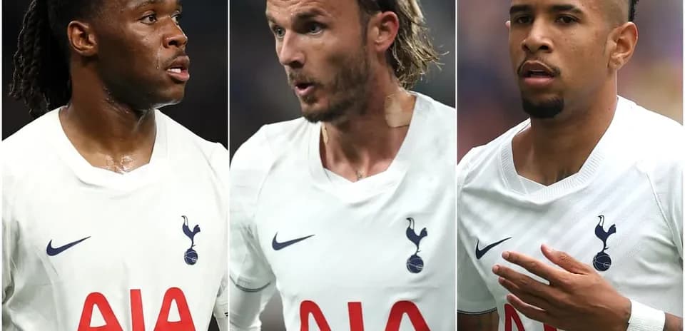 Trois joueurs de Tottenham en tenue de match