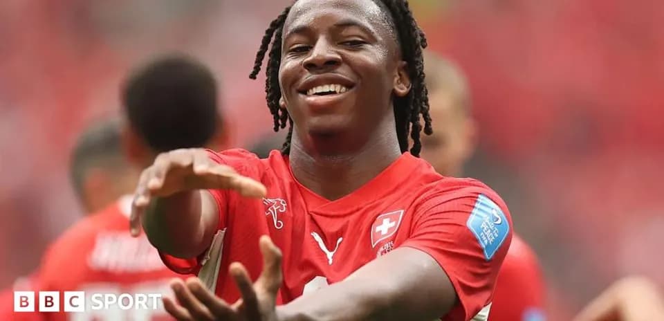 Joueur suisse célébrant sur le terrain