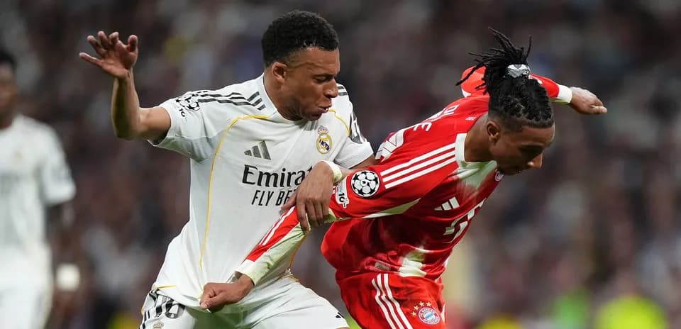 Joueurs de Real Madrid et Bayern Munich en duel