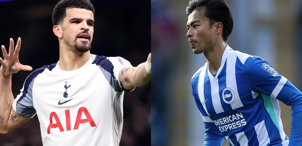 Joueurs de Tottenham et Brighton en action