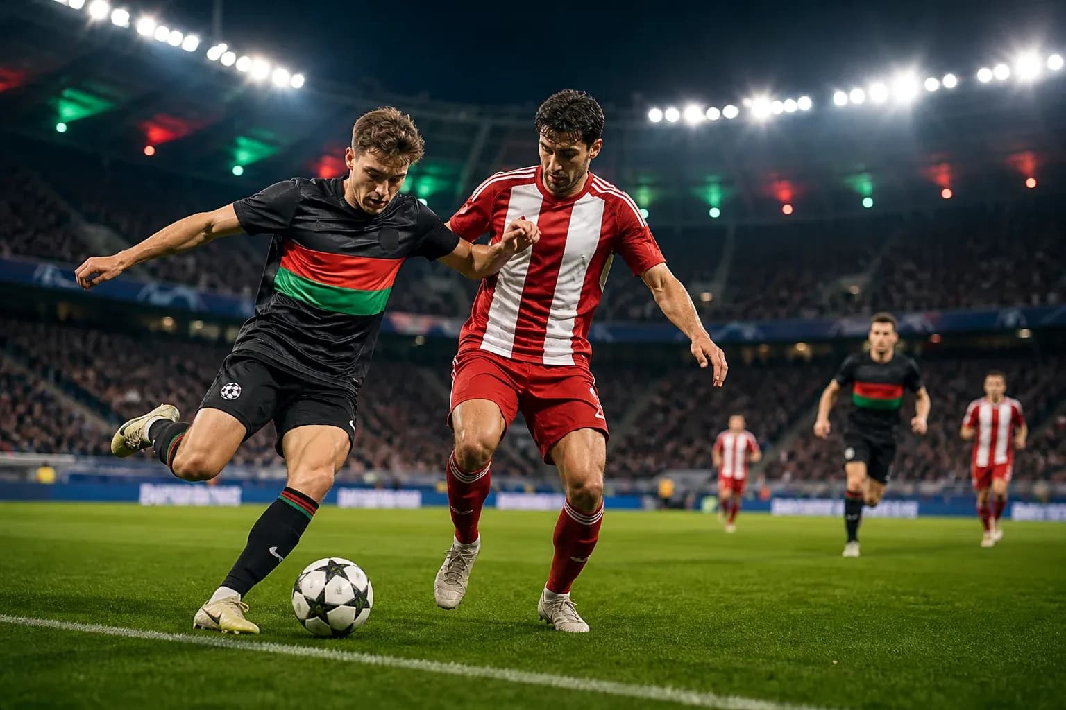 Deux joueurs en compétition pour le ballon
