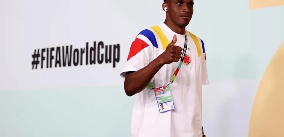 Joueur avec un maillot colombien au FIFA World Cup