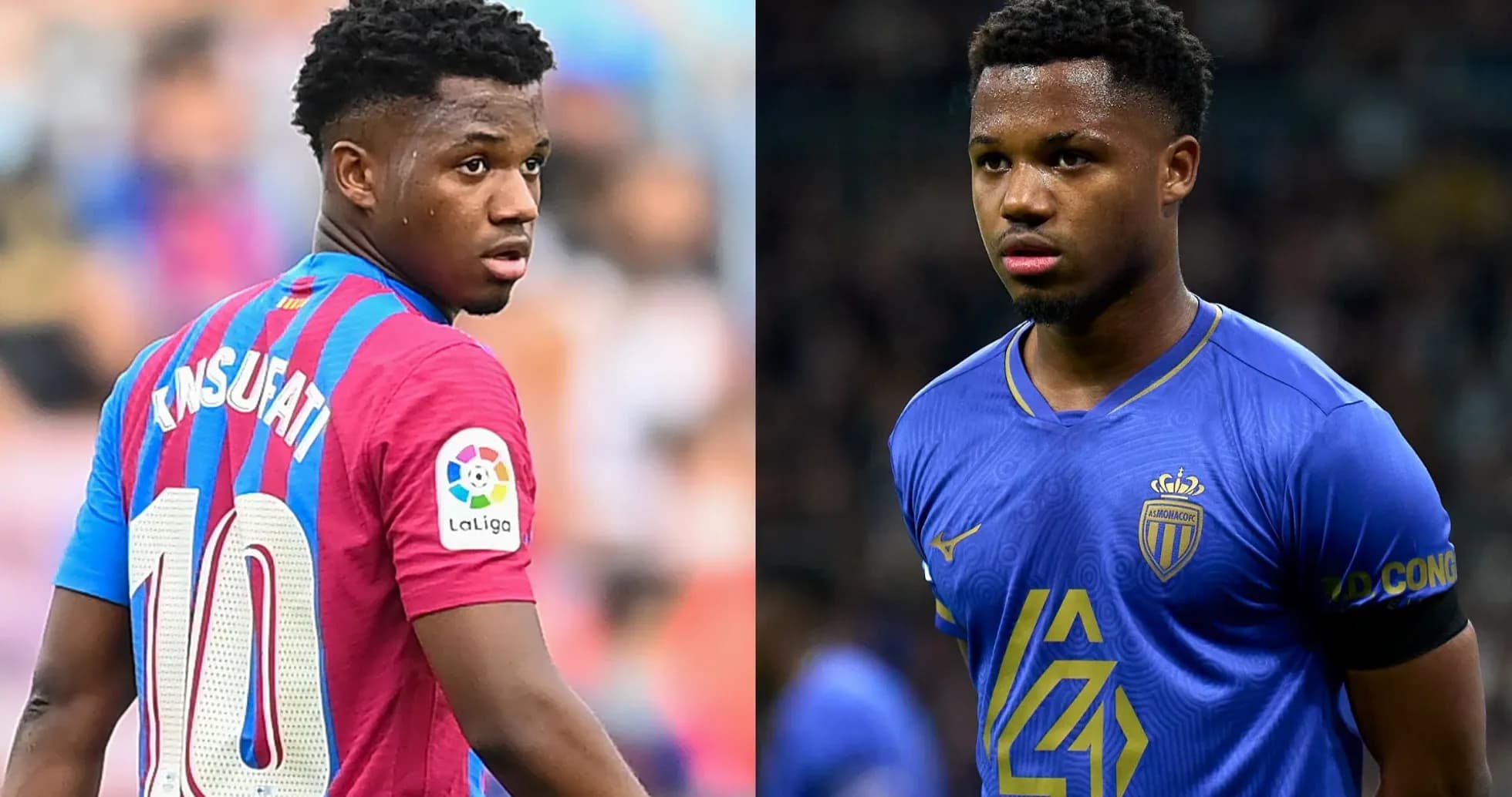 Joueurs en maillots de football de deux équipes différentes