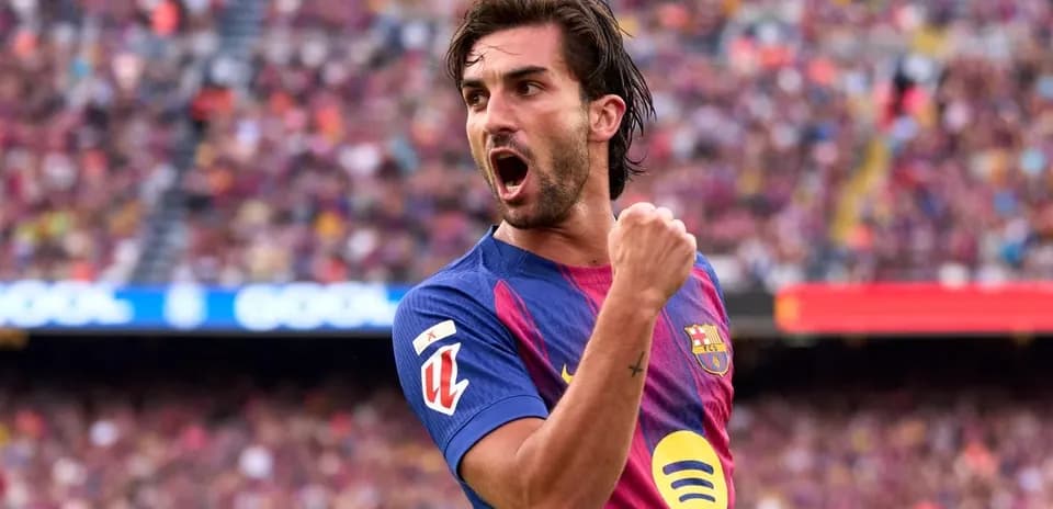 Joueur du FC Barcelone célébrant un but