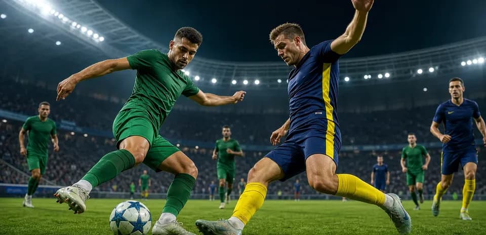 Deux joueurs en compétition pour le ballon