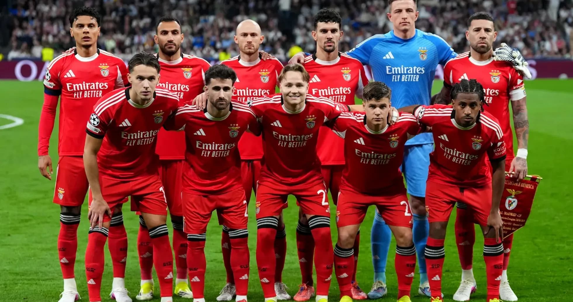 Équipe de Benfica avant le match
