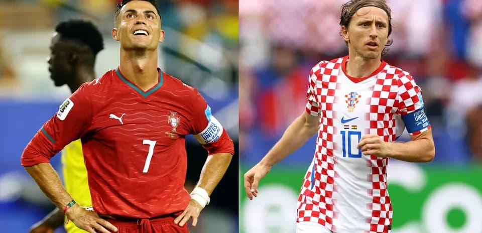 Cristiano Ronaldo et Luka Modric en match