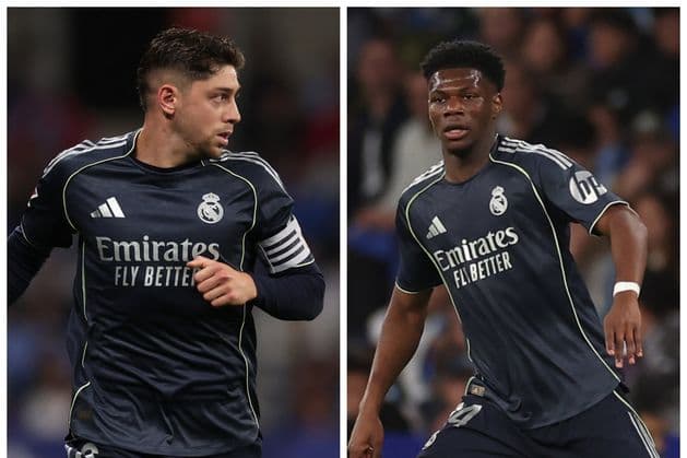 Deux joueurs de Real Madrid en action sur le terrain