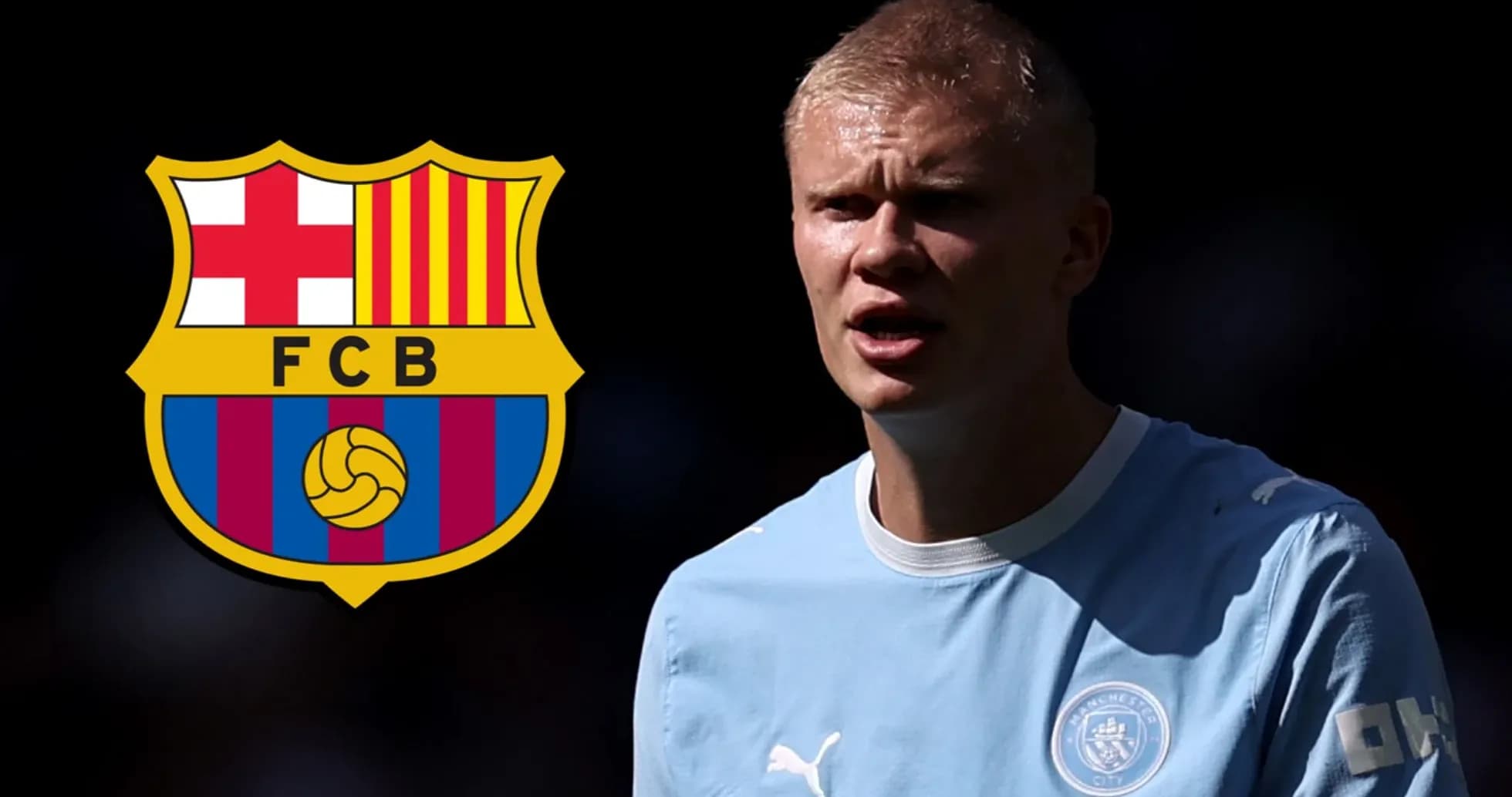 Joueur de football avec logo du FC Barcelone
