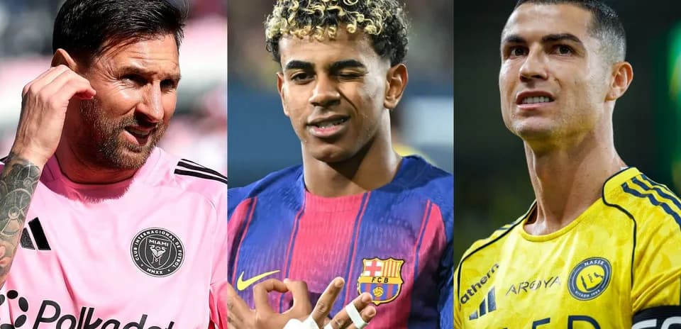 Trois joueurs de football en maillots d'équipe différents