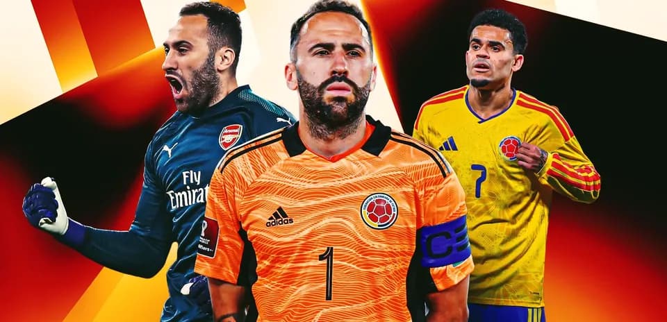 Trois joueurs colombiens en maillots de l'équipe nationale