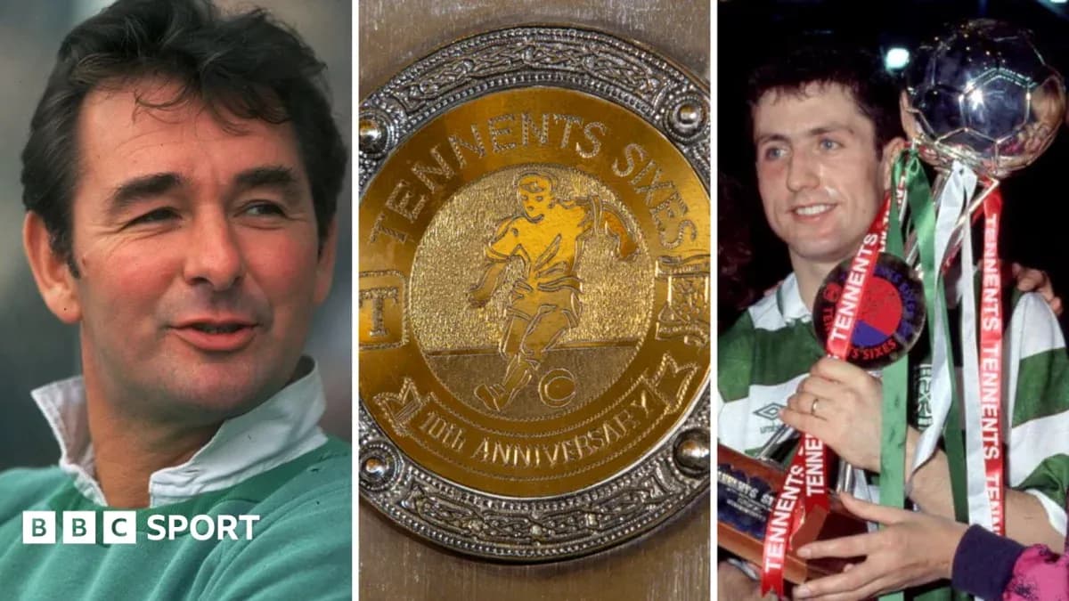 Portrait, trophy, and medal from Tennent's Sixes