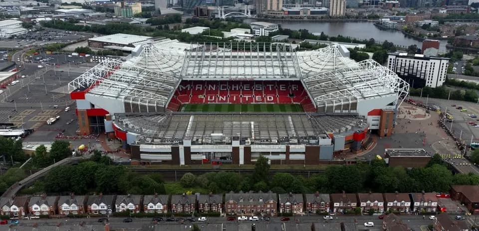Vue aérienne d'Old Trafford, stade de Manchester United