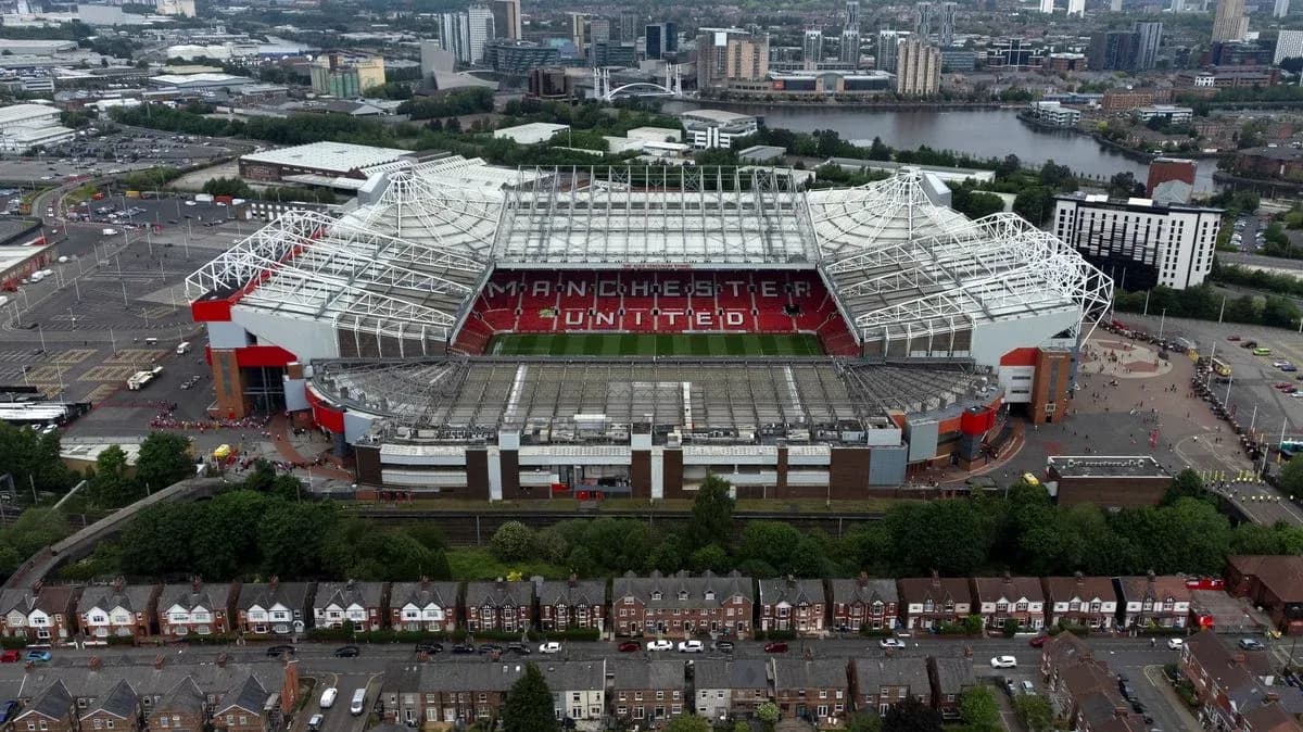 Vue aérienne d'Old Trafford, stade de Manchester United