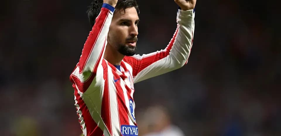 Joueur d'Atlético Madrid célébrant un but