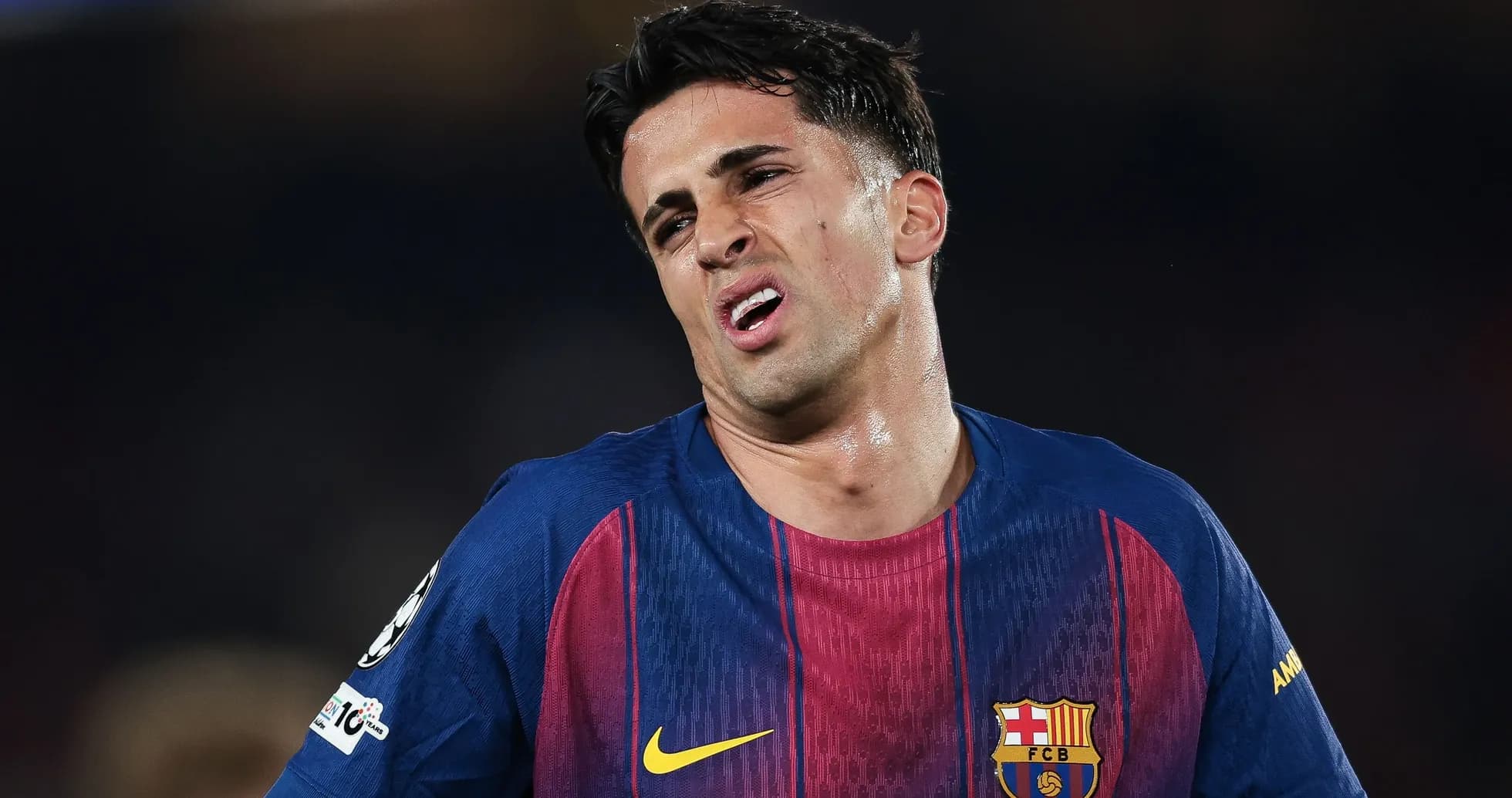 Joueur du FC Barcelone sur le terrain de match