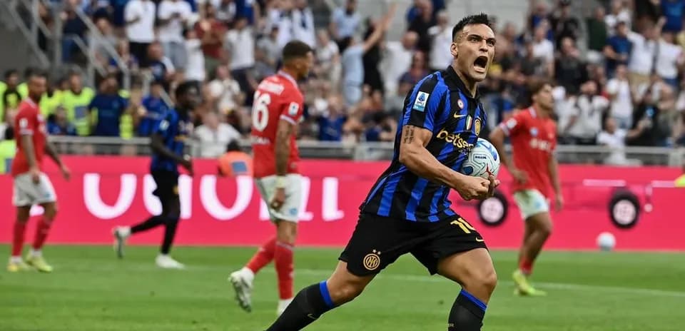 Lautaro Martinez célèbre un but pour l'Inter