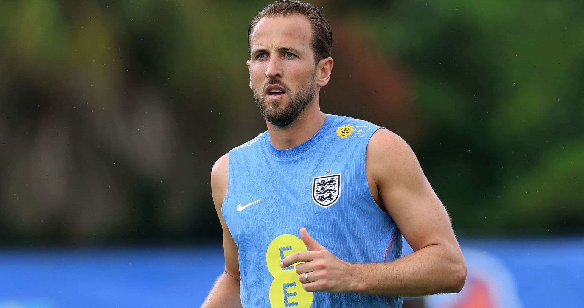 Joueur s'entraînant avec l'équipe d'Angleterre