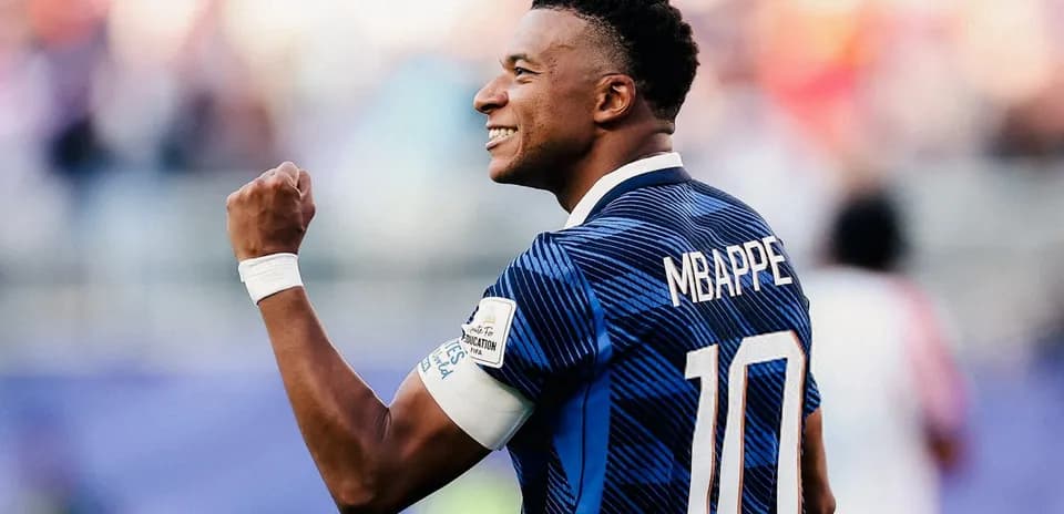 Kylian Mbappé célébrant un but