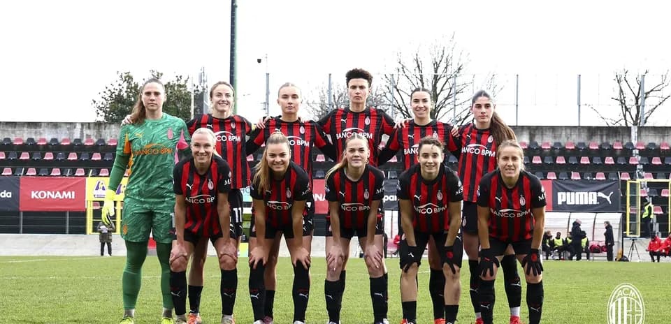 Équipe féminine de l'AC Milan en formation