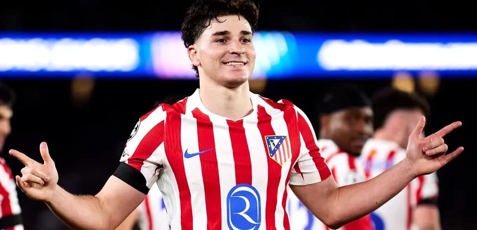 Joueur d'Atlético célébrant après un match