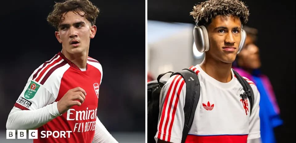 Joueurs d'Arsenal et de l'équipe adverse en action