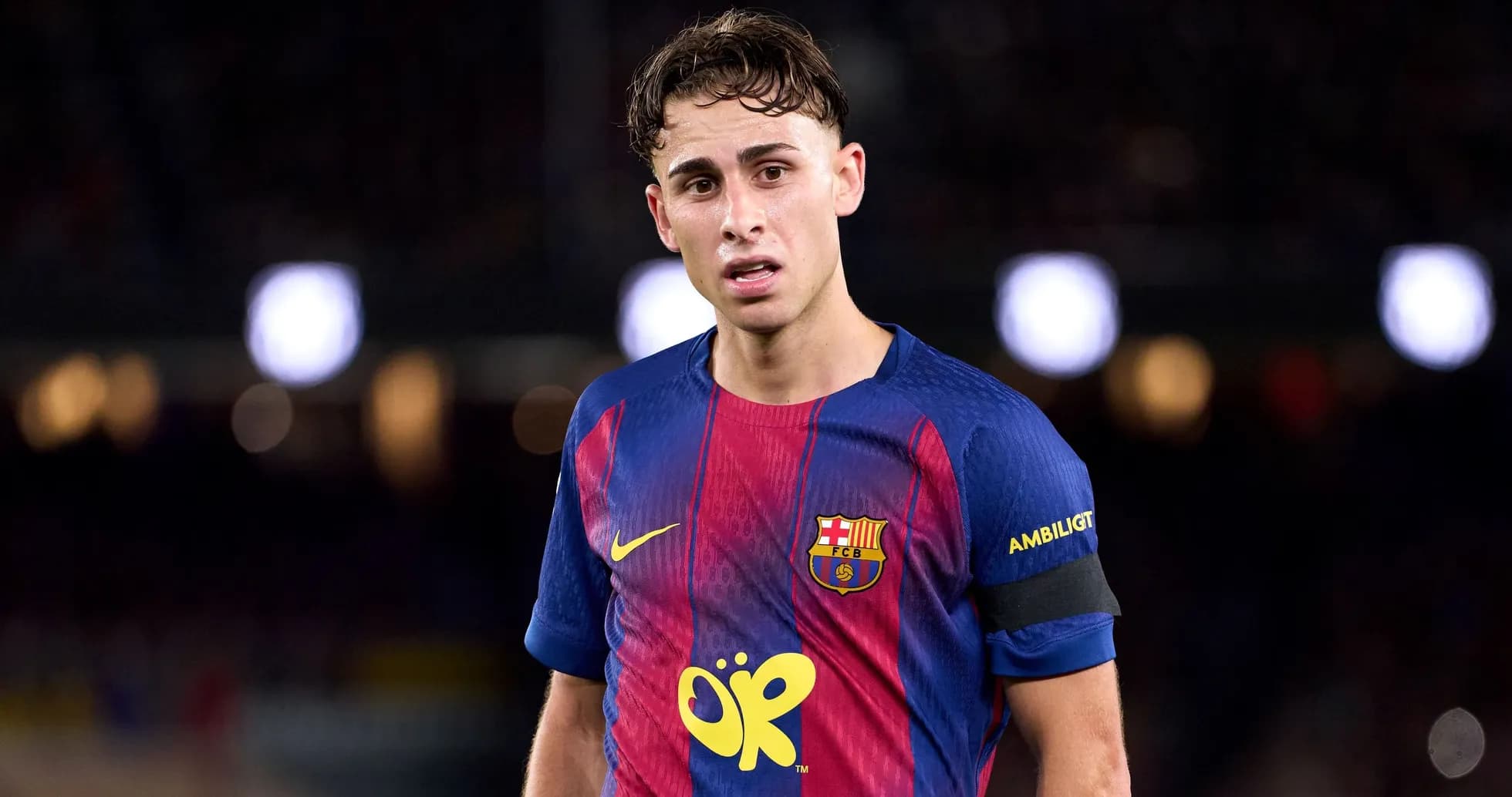 Joueur du FC Barcelone sur le terrain