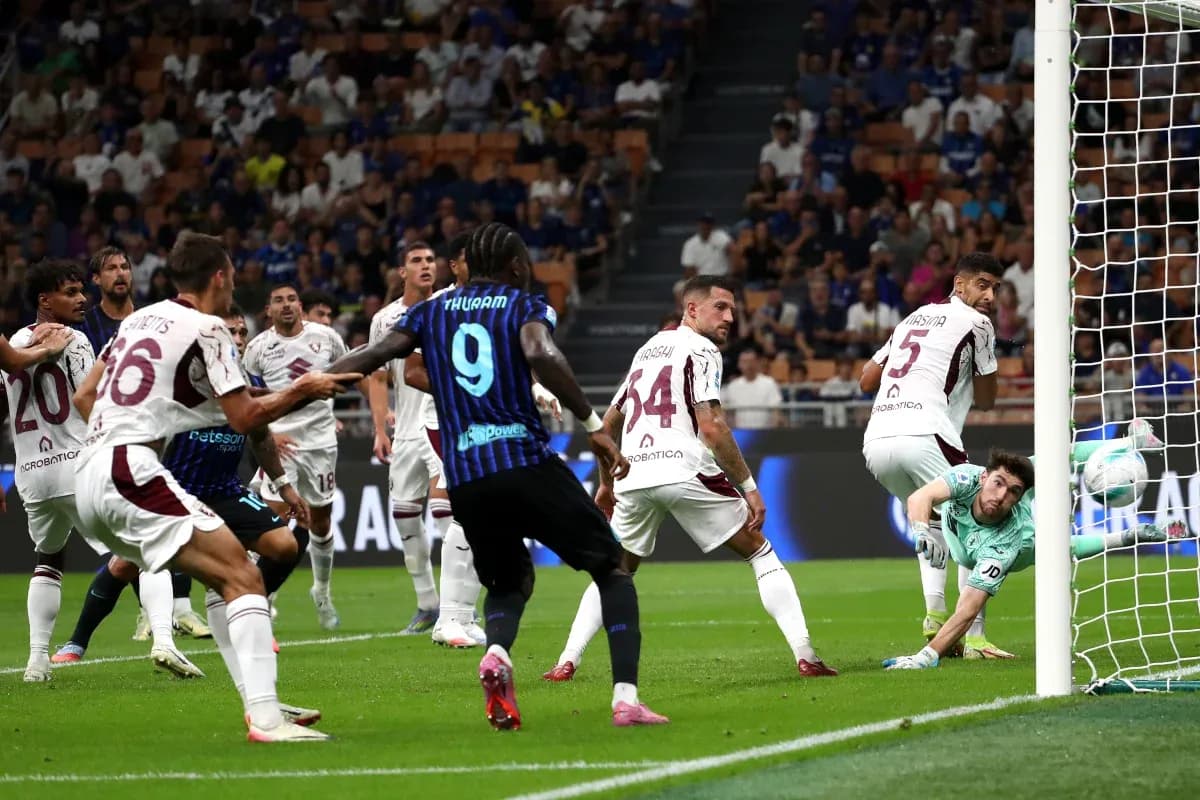 Action de but entre Torino et Inter