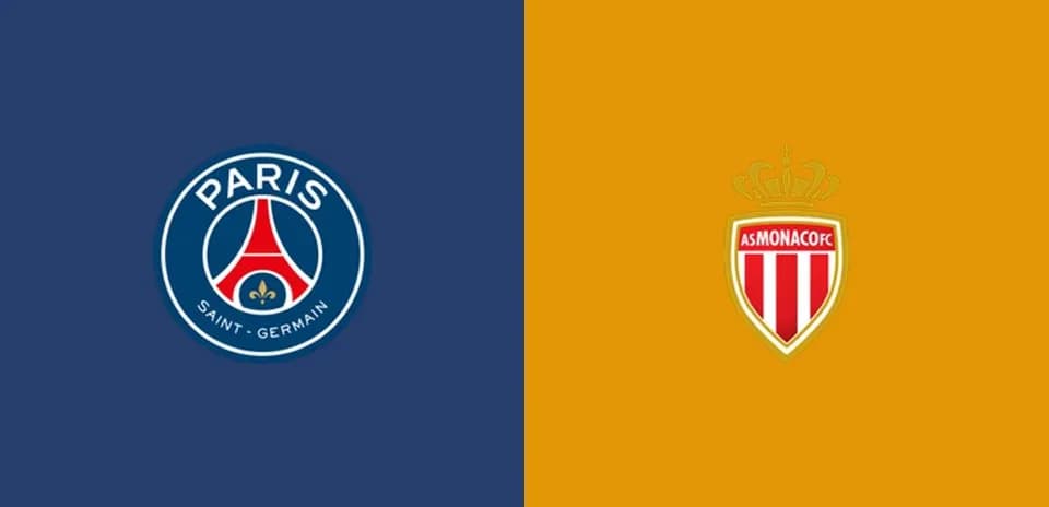 Logos de Paris Saint-Germain et AS Monaco