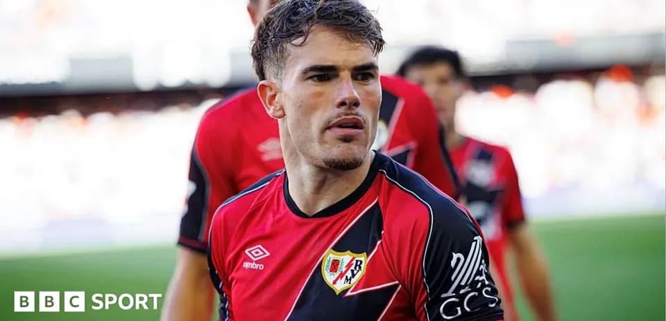 Joueur de Rayo Vallecano sur le terrain