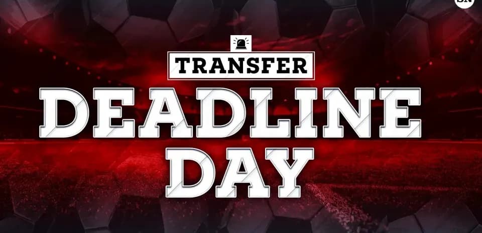 Texte sur fond de ballon de football, Deadline Day
