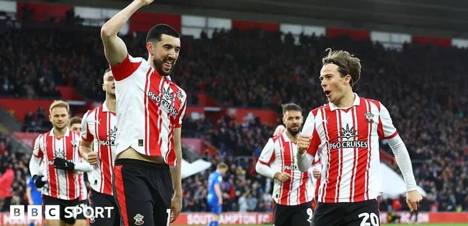 Joueurs de Southampton célébrant un but au stade