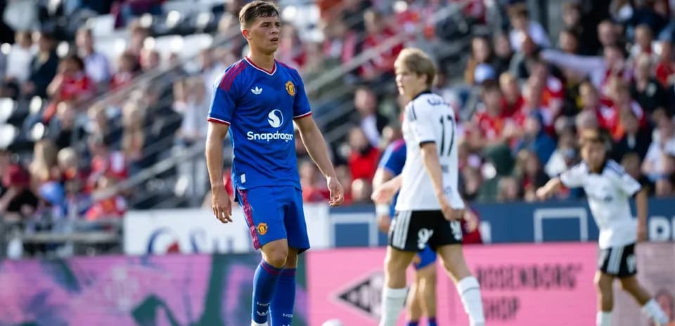 Joueur de Manchester United sur le terrain pendant un match